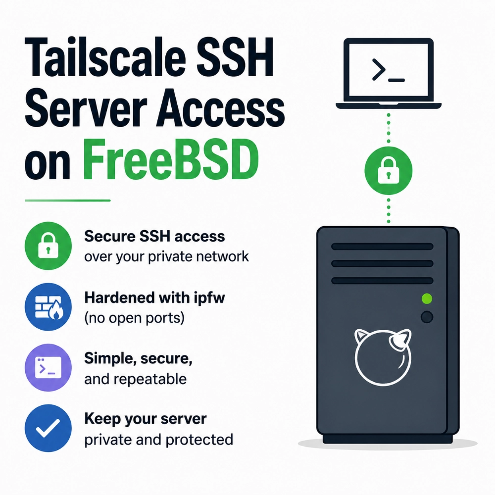 Tailscale SSH Server Access on FreeBSD cover image